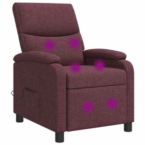 vidaXL Reclinabil cu masaj Violet Țesătură