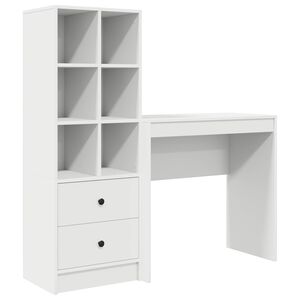 vidaXL Birou Alb 125,5 x 40 x 127 cm 2 buc.