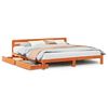 vidaXL Cadru de pat fără saltea, maro ceruit 180x200 cm lemn masiv pin
