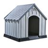 vidaXL Cușcă pentru c&acirc;ini, gri, 92x87x91 cm, plastic