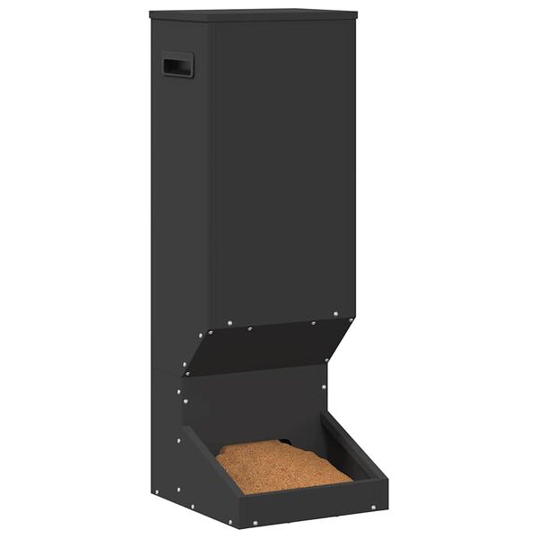 vidaXL Feeder pentru cerbi Negru 28 x 30 x 80 cm Oțel Laminat la Rece