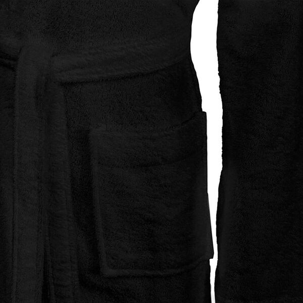 vidaXL Halat de baie KINN Negru XXL Bumbac