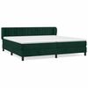 vidaXL Pat box spring cu saltea, verde &icirc;nchis, 200x200 cm, catifea