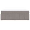 vidaXL Pat box spring cu saltea, gri taupe, 90x190 cm, textil