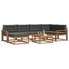 vidaXL Set de canapele de exterior cu pernă 7 pcs Natural și Antracit