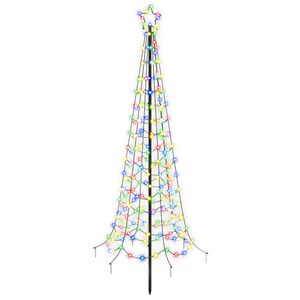 vidaXL Brad de Crăciun spiralat LED cu țăruș EKENAS 180 cm 220 LED-uri