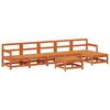 vidaXL Set de lounge pentru grădină 7 pcs Maro Ceară Lemn masiv de pin