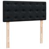 vidaXL Pat box spring cu saltea, negru, 120x200 cm, catifea
