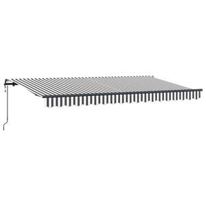 vidaXL Cortina Retractabilă Antracit și Alb 400 x 200 cm