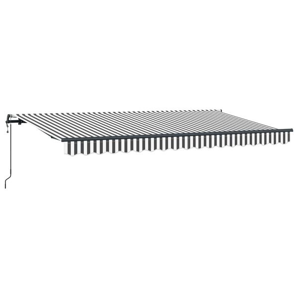 vidaXL Cortina Retractabilă Antracit și Alb 400 x 200 cm