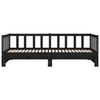 vidaXL Pat de zi extensibil, negru, 2x(90x190) cm, lemn masiv de pin