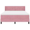 vidaXL Pat cu arcuri cu saltea cu headboard Roz 200 x 160 cm Catifea