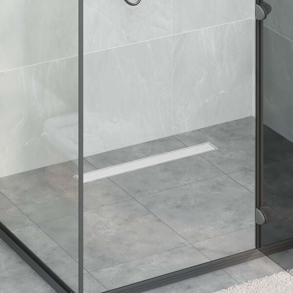 vidaXL Scurgere de duș 2 &icirc;n 1 cu sifon 360&deg; Argintiu 60 cm