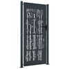 vidaXL Poartă de grădină antracit 100x175 cm oțel design bambus
