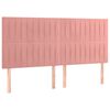 vidaXL Cadru de pat cu tăblie, roz, 180x200 cm, catifea