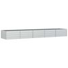 vidaXL Strat &icirc;nălțat de grădină argintiu 400x80x45 cm oțel galvanizat