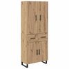 vidaXL Bufet 2 buc. Stejar Artizanal 69,5 x 34 x 180 cm