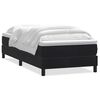 vidaXL Pat box spring cu saltea, negru, 100x220 cm, catifea