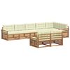 vidaXL Set de canapele de exterior 8 buc. Natural și Crem