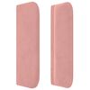 vidaXL Tăblie de pat cu aripioare roz 93x16x78/88 cm catifea