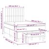 vidaXL Pat box spring cu saltea, albastru &icirc;nchis, 120x200 cm, catifea