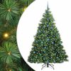 vidaXL Brad de Crăciun artificial cu 300 LED Verde 210 cm PE și PVC