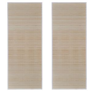 vidaXL Covoare de bambus natural, 2 buc., 120x180 cm, dreptunghiulare