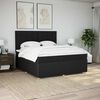 vidaXL Pat box spring cu saltea, negru, 180x200 cm, catifea
