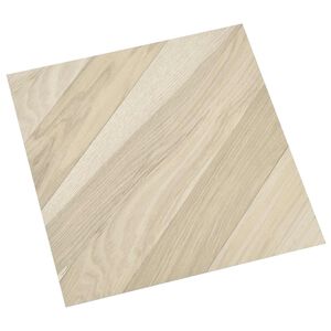 vidaXL Plăci de pardoseală autoadezive Bej &icirc;n dungi 30,5 x 30,5 cm