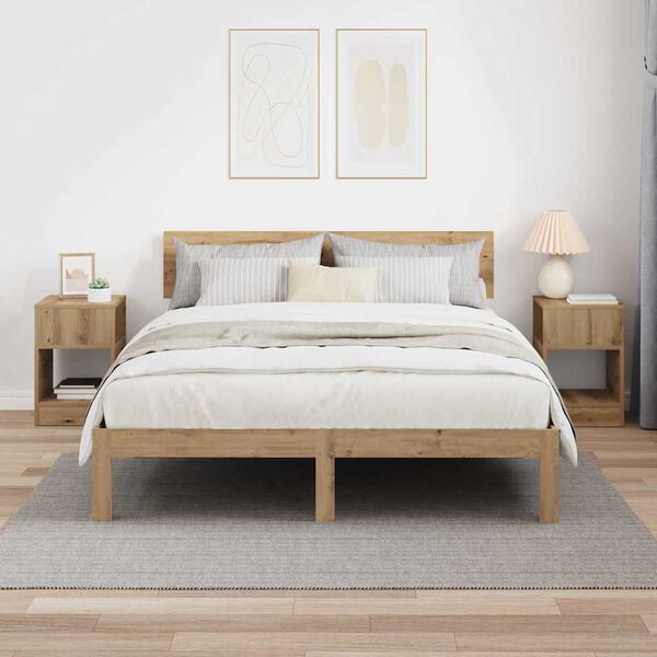 vidaXL Masă laterală 2 pcs Stejar Artizanal 30,5 x 30 x 45 cm