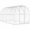 vidaXL Căsuță pentru pui Argintiu 400 x 200 x 200 cm Oțel Galvanizat