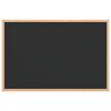 vidaXL Tablă cu ramă din lemn masiv de pin, neagră, 60x40 cm