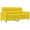 vidaXL Canapea cu 2 locuri, galben deschis, 140 cm, material textil