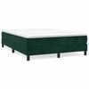 vidaXL Cadru de pat cu arcuri, verde &icirc;nchis, 140x190 cm, catifea