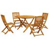 vidaXL Set mobilier de grădină pliabil, 5 piese, lemn masiv de acacia