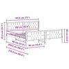 vidaXL Cadru de pat Gri deschis 180 x 200 cm Lemn de pin masiv