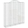 vidaXL Coș gabion arcuit 200x30x200/220 cm fier galvanizat