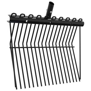 vidaXL Cap de furcă cu 18 cuțite, negru, oțel