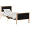 vidaXL Cadru de pat cu headboard Negru 80 x 200 cm Lemn de pin masiv