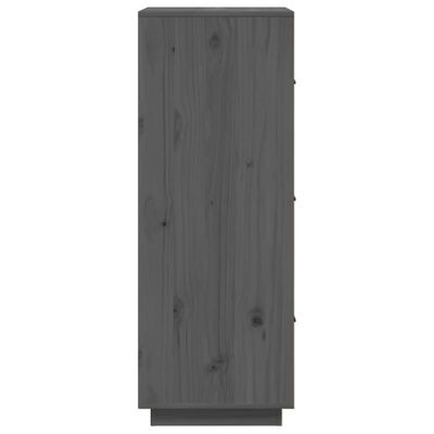 vidaXL Dulap înalt, gri, 34x40x108,5 cm, lemn masiv de pin