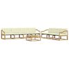 vidaXL Set de canapele de exterior 8 pcs Alb și crem