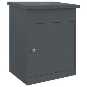 vidaXL Cutie pentru colet cu ușă Antracit 47,5 x 38 x 59 cm Oțel