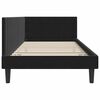 vidaXL Cadru de pat colțar cu headboard Negru 90 cm x 190 cm Catifea