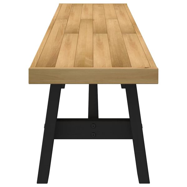 vidaXL Bancă de sufragerie NOAIN picioare &icirc;n formă A lemn masiv de pin