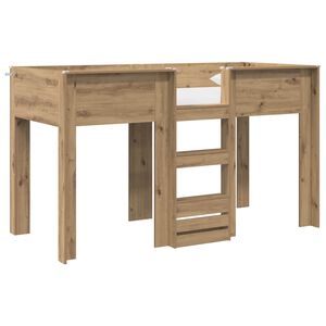 vidaXL Pat Etajat pentru Copii Stejar Artizanal 75 x 190 cm