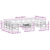 vidaXL Set de canapele de exterior cu pernă 11 pcs Natural și Crem