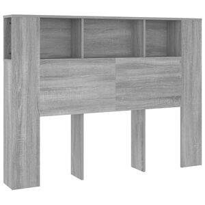 vidaXL Tăblie de pat cu dulap, gri sonoma, 140x18,5x104,5 cm