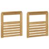 vidaXL Modul cotiere 2 pcs Alb 59 x 6 x 61 cm Lemn Solid de Acacia