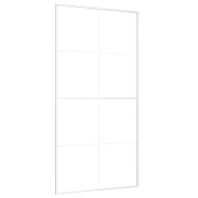 vidaXL Ușă glisantă, alb, 102,5x205 cm, sticlă mată ESG și aluminiu