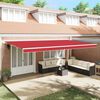 vidaXL Cortina Retractabilă Roșu 600 × 300 cm Poliester și Aluminiu